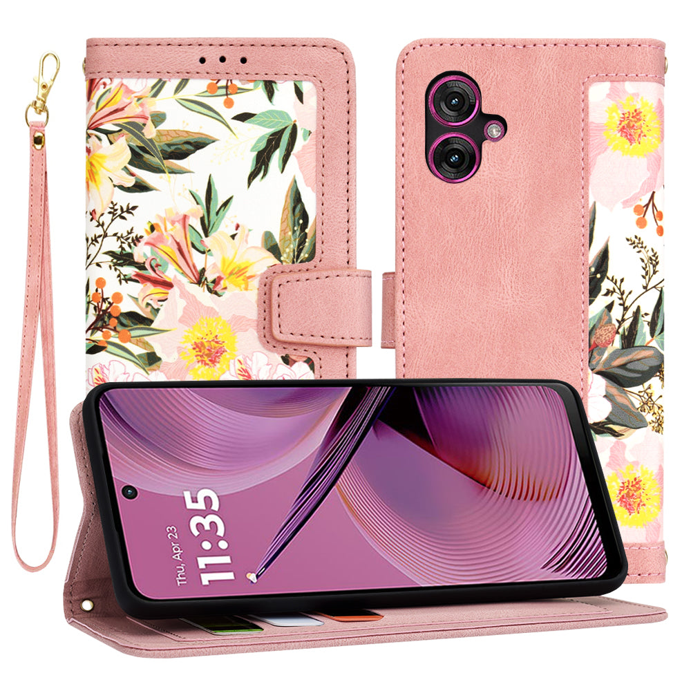 Husa pentru Motorola Moto G55, Techsuit, FlipCraft, Roz