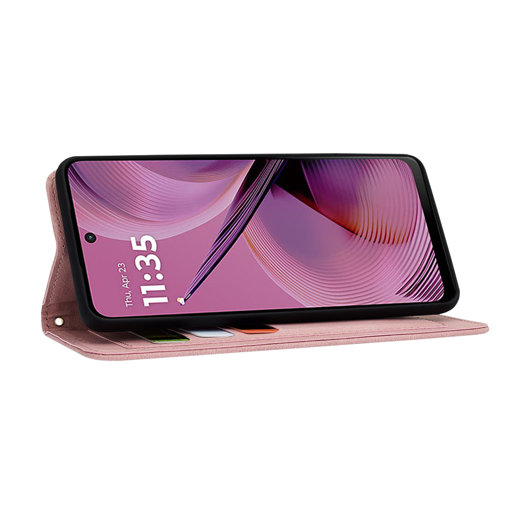 Husa pentru Motorola Moto G55, Techsuit, FlipCraft, Roz