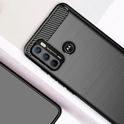 Husa pentru Motorola Moto G60, Techsuit, Carbon, Neagra