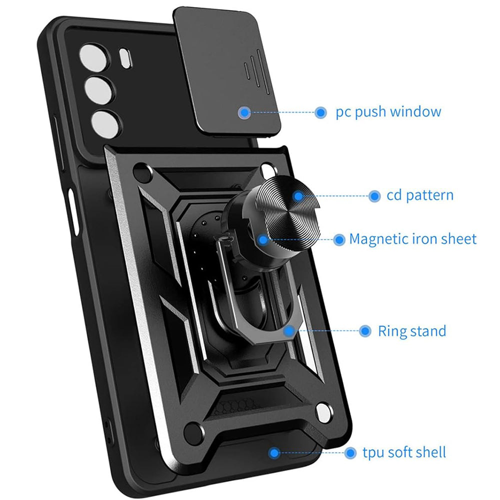 Husa pentru Motorola Moto G62 5G, Techsuit, CamShield, Neagra