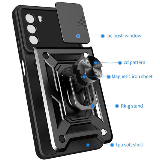 Husa pentru Motorola Moto G62 5G, Techsuit, CamShield, Neagra