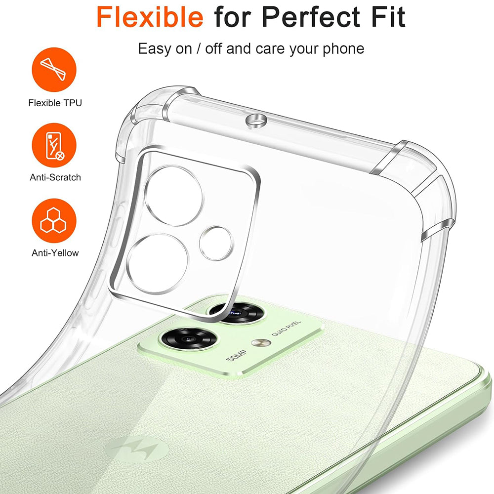 Husa pentru Motorola Moto G64 / G54 Power Edition, Techsuit, Shockproof Clear, Transparenta