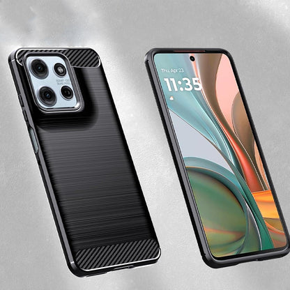 Husa pentru Motorola Moto G67 Power / G57 Power, Techsuit, Carbon, Neagra