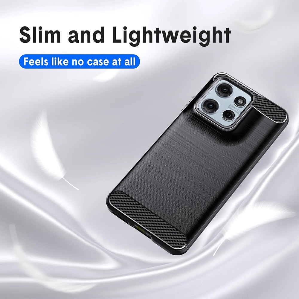 Husa pentru Motorola Moto G67 Power / G57 Power, Techsuit, Carbon, Neagra