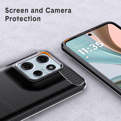 Husa pentru Motorola Moto G67 Power / G57 Power, Techsuit, Carbon, Neagra