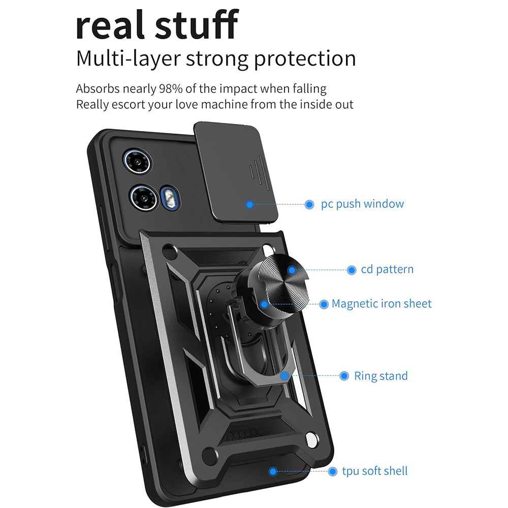 Husa pentru Motorola Moto G71 5G, Techsuit, CamShield, Neagra