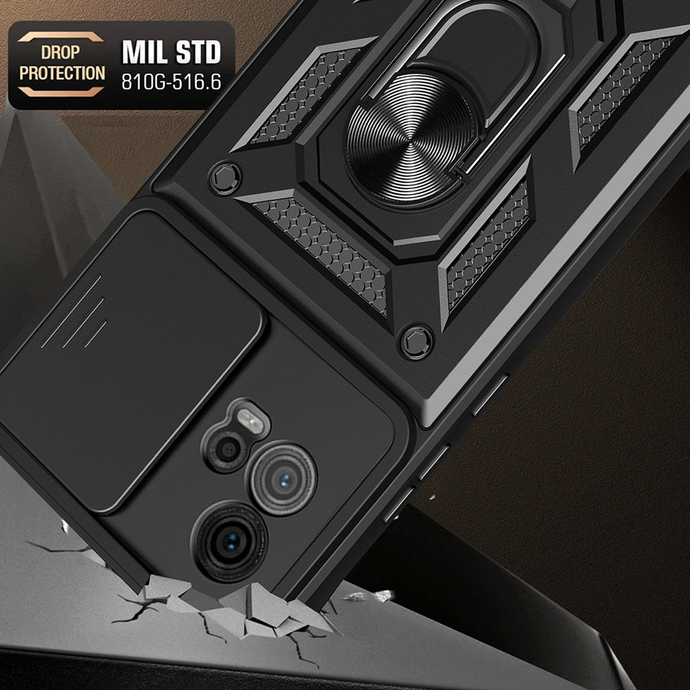 Husa pentru Motorola Moto G72, Techsuit, CamShield, Neagra