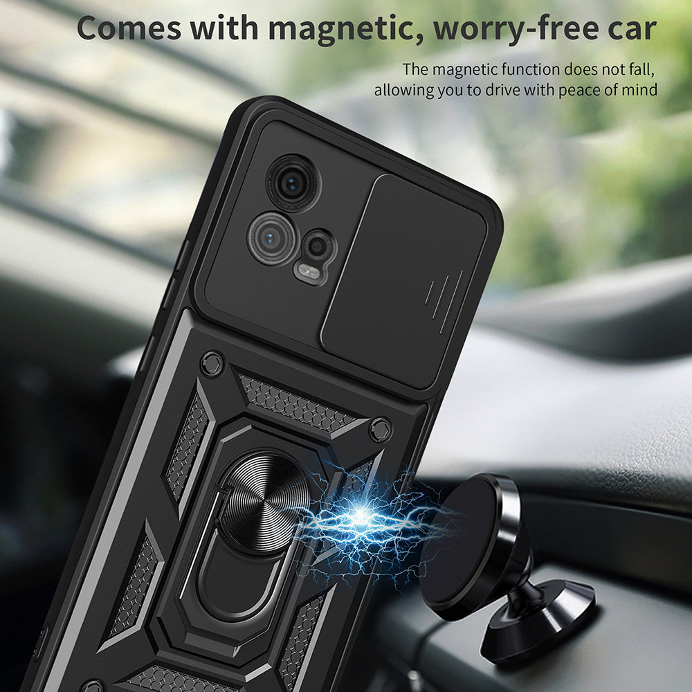 Husa pentru Motorola Moto G72, Techsuit, CamShield, Neagra