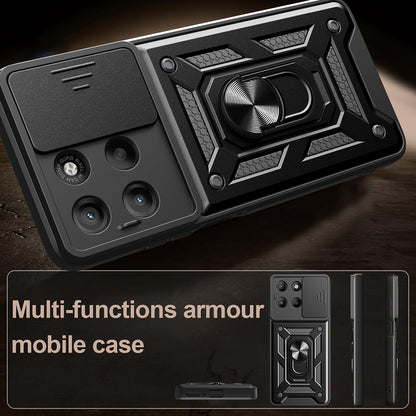 Husa pentru Motorola Moto G77 / G67, Techsuit, CamShield, Neagra