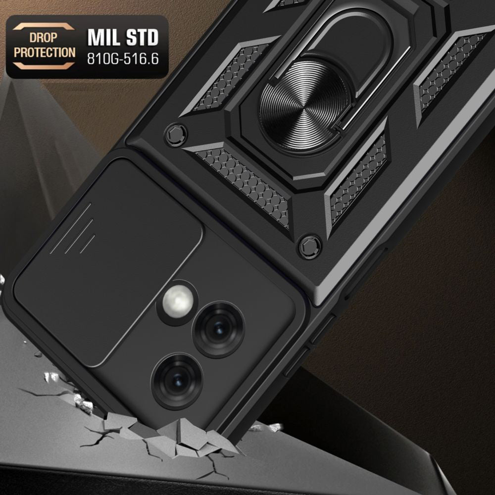 Husa pentru Motorola Moto G84, Techsuit, CamShield, Neagra