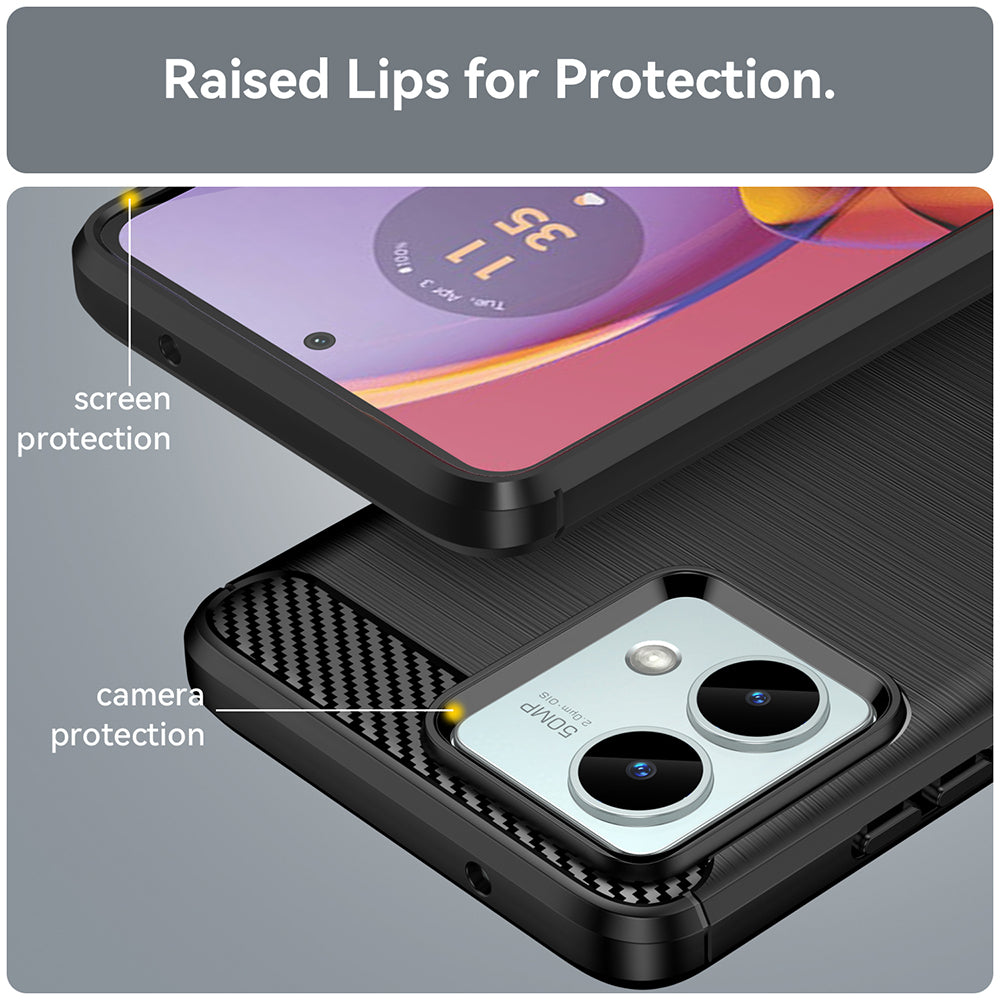 Husa pentru Motorola Moto G84, Techsuit, Carbon, Neagra