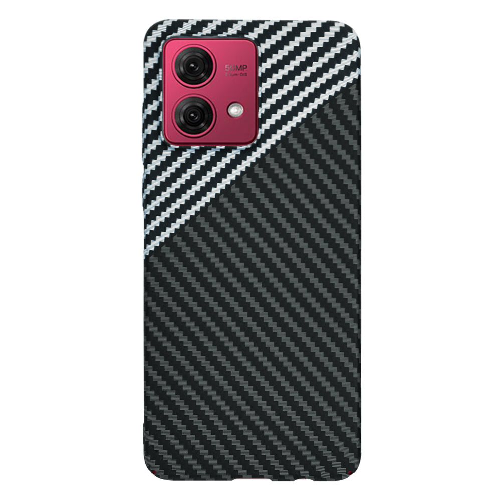 Husa pentru Motorola Moto G84, Techsuit, Carbonite FiberShell, Neagra Gri