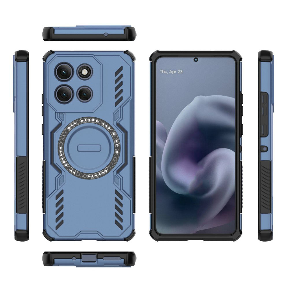Husa MagSafe pentru Motorola Moto G86 Power, Techsuit, ArmorMag, Albastra