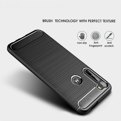 Husa pentru Motorola One Fusion+, Techsuit, Carbon, Neagra