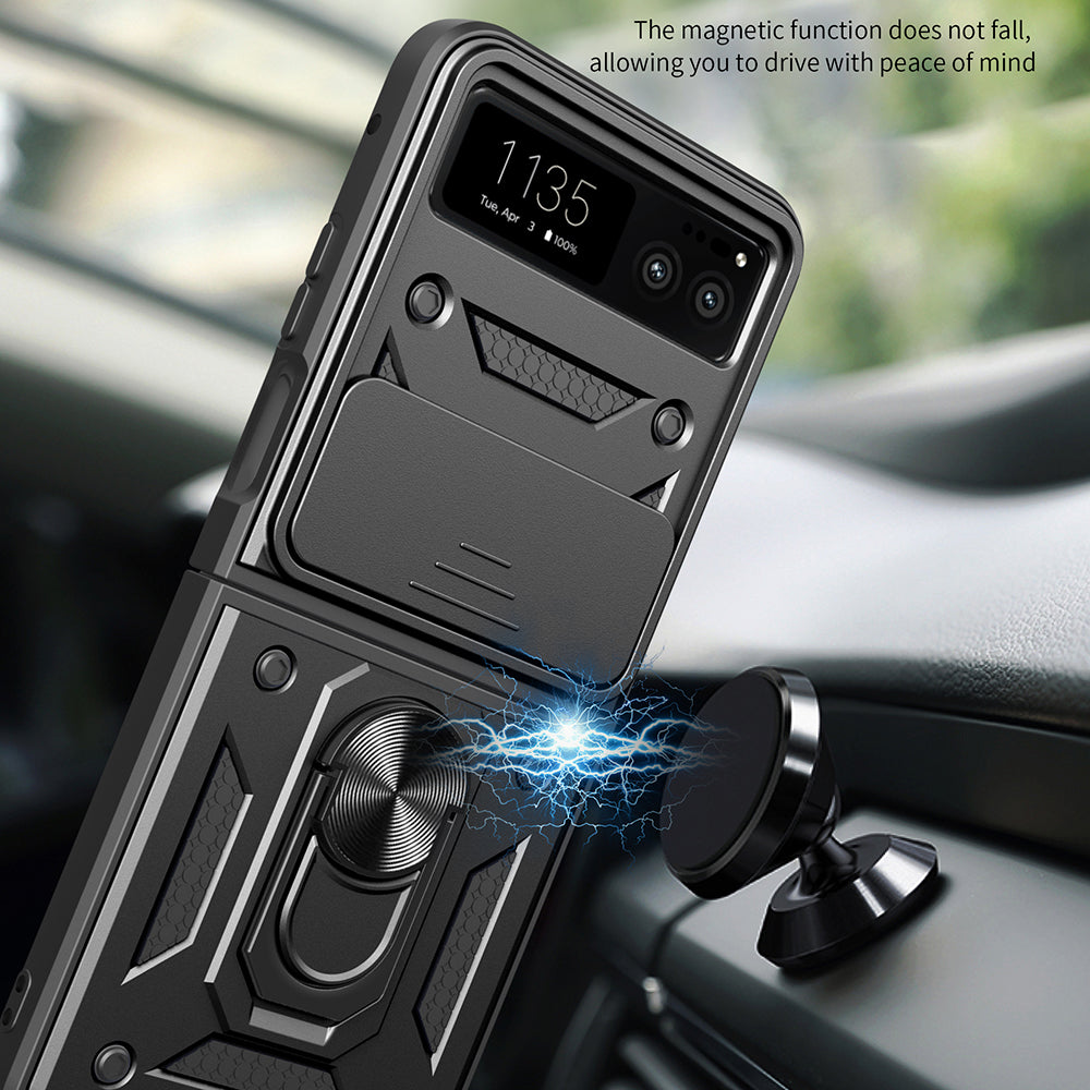 Husa pentru Motorola Razr 40, Techsuit, CamShield, Neagra