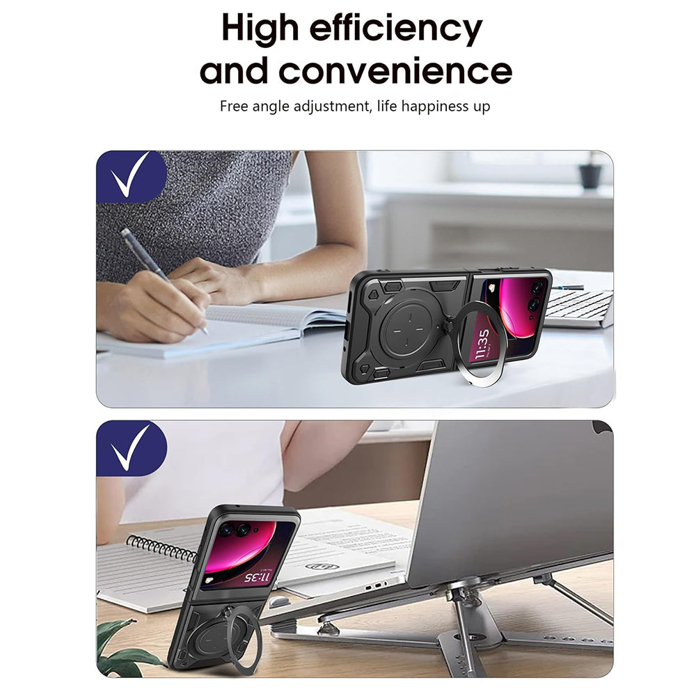 Husa pentru Motorola Razr 50 Ultra, Techsuit, CamGuard Pro, Neagra
