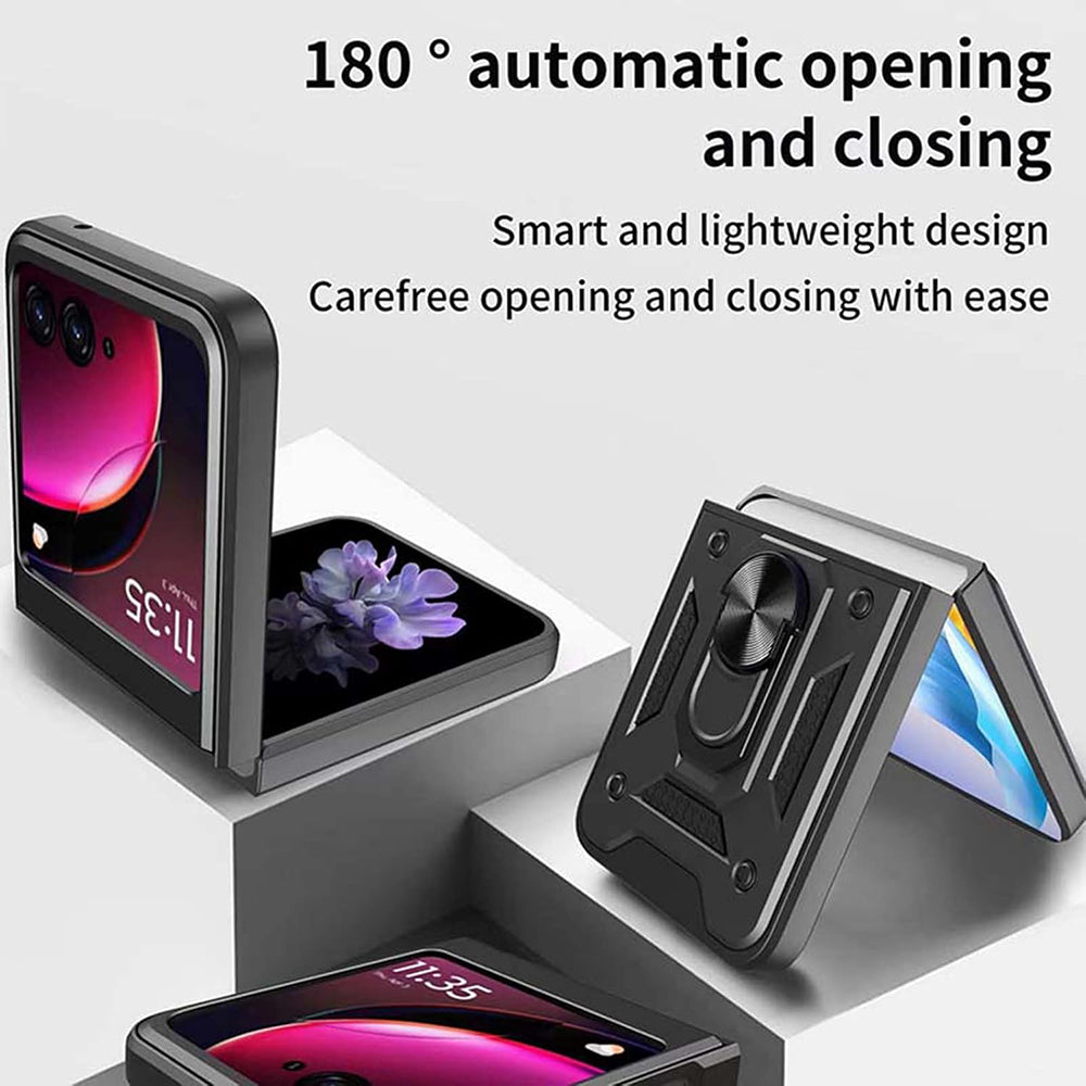 Husa pentru Motorola Razr 50 Ultra, Techsuit, CamShield, Neagra