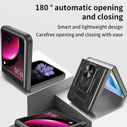 Husa pentru Motorola Razr 50 Ultra, Techsuit, CamShield, Neagra