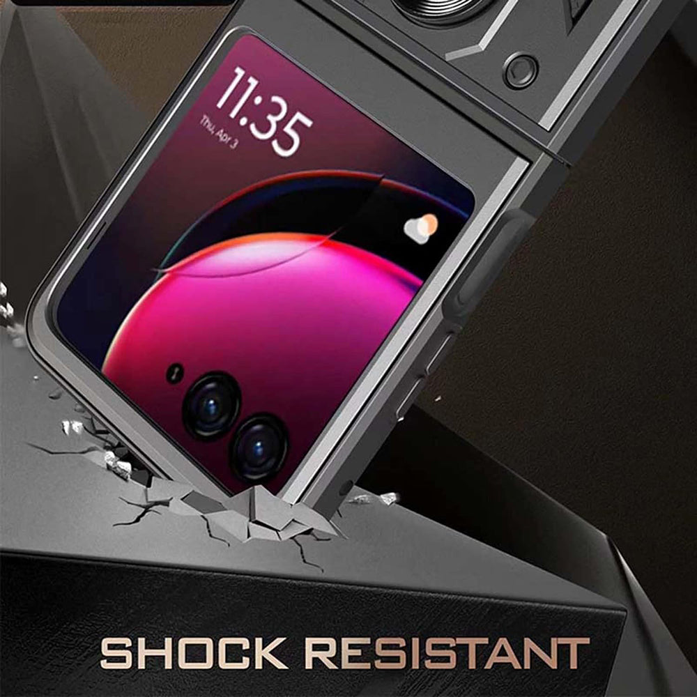 Husa pentru Motorola Razr 50 Ultra, Techsuit, CamShield, Neagra