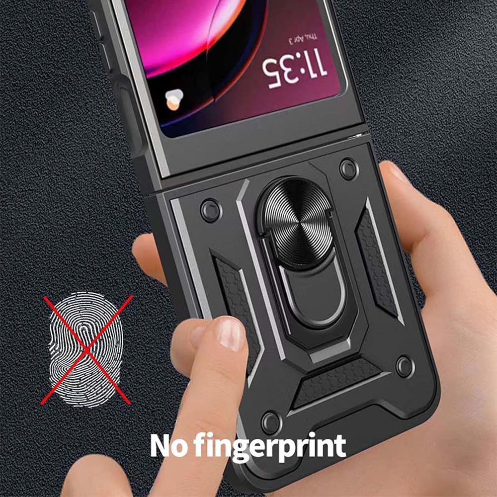 Husa pentru Motorola Razr 60 / Razr 50, Techsuit, CamShield, Neagra