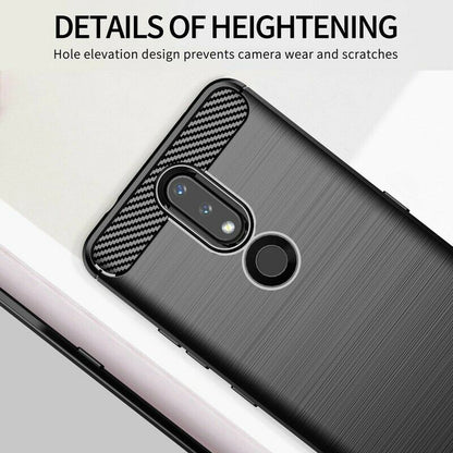 Husa pentru Nokia 2.4, Techsuit, Carbon, Neagra
