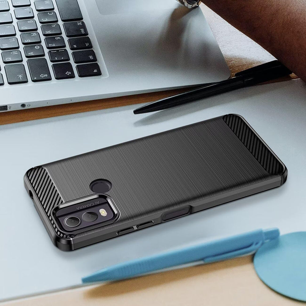 Husa pentru Nokia C22, Techsuit, Carbon, Neagra