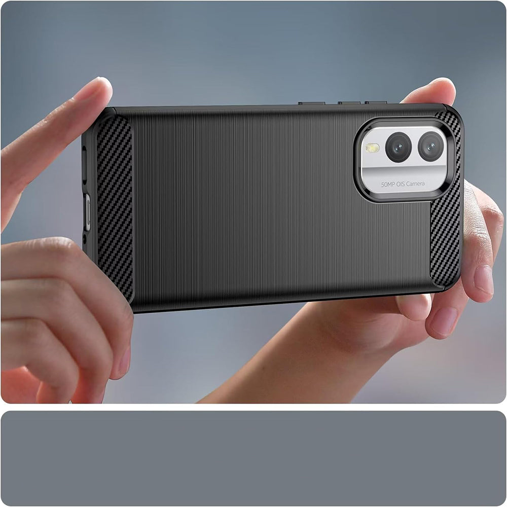 Husa pentru Nokia X30, Techsuit, Carbon, Neagra