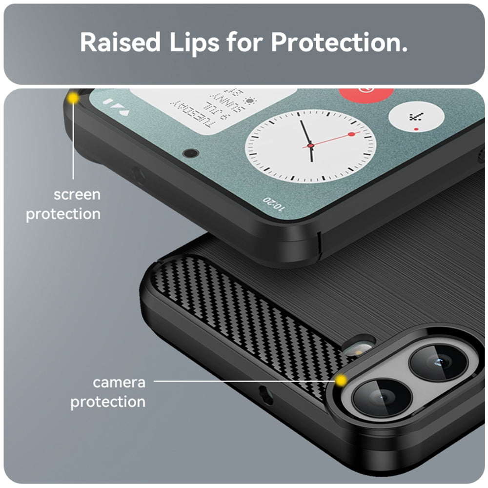 Husa pentru Nothing CMF Phone 1, Techsuit, Carbon, Neagra