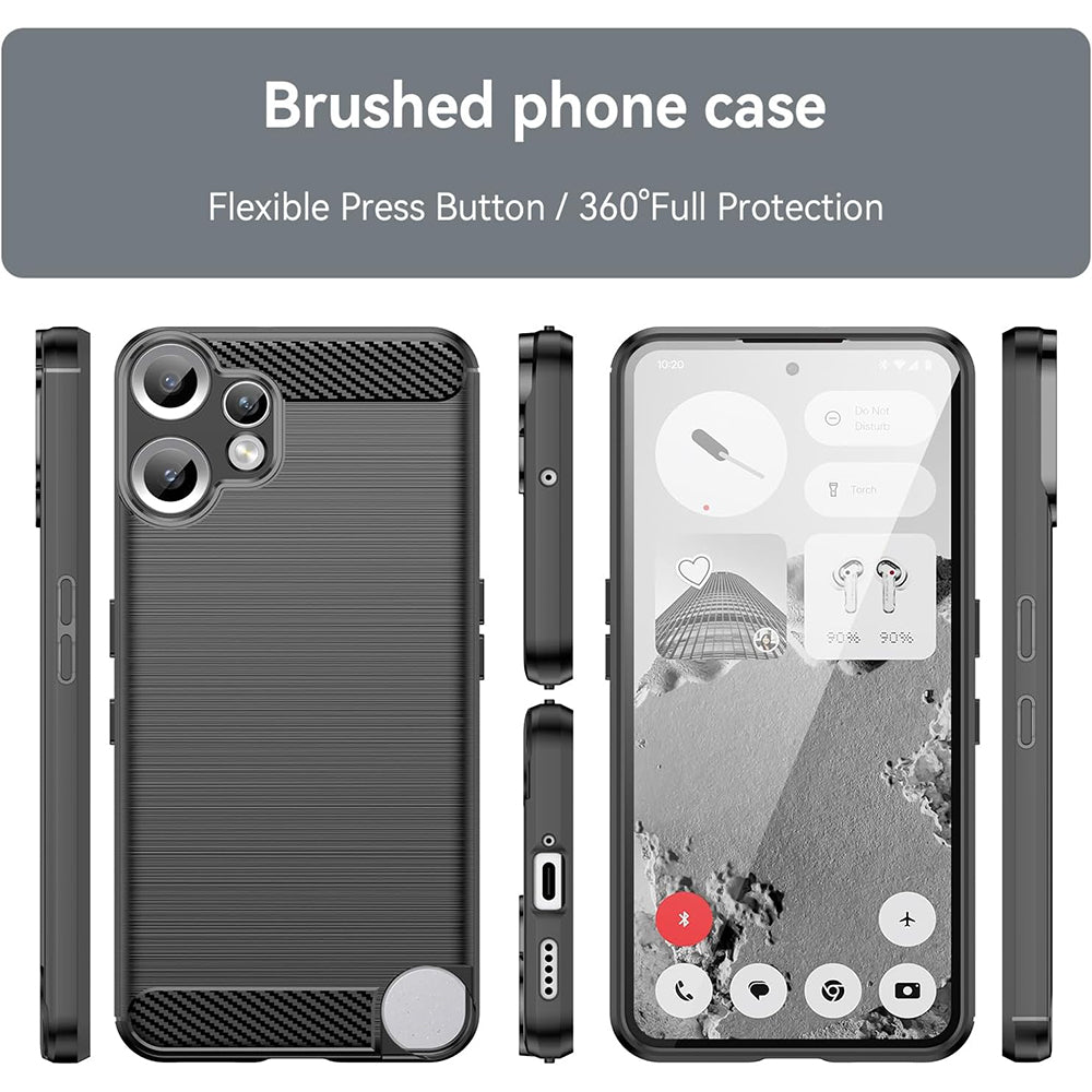Husa pentru Nothing CMF Phone 2 Pro, Techsuit, Carbon, Neagra