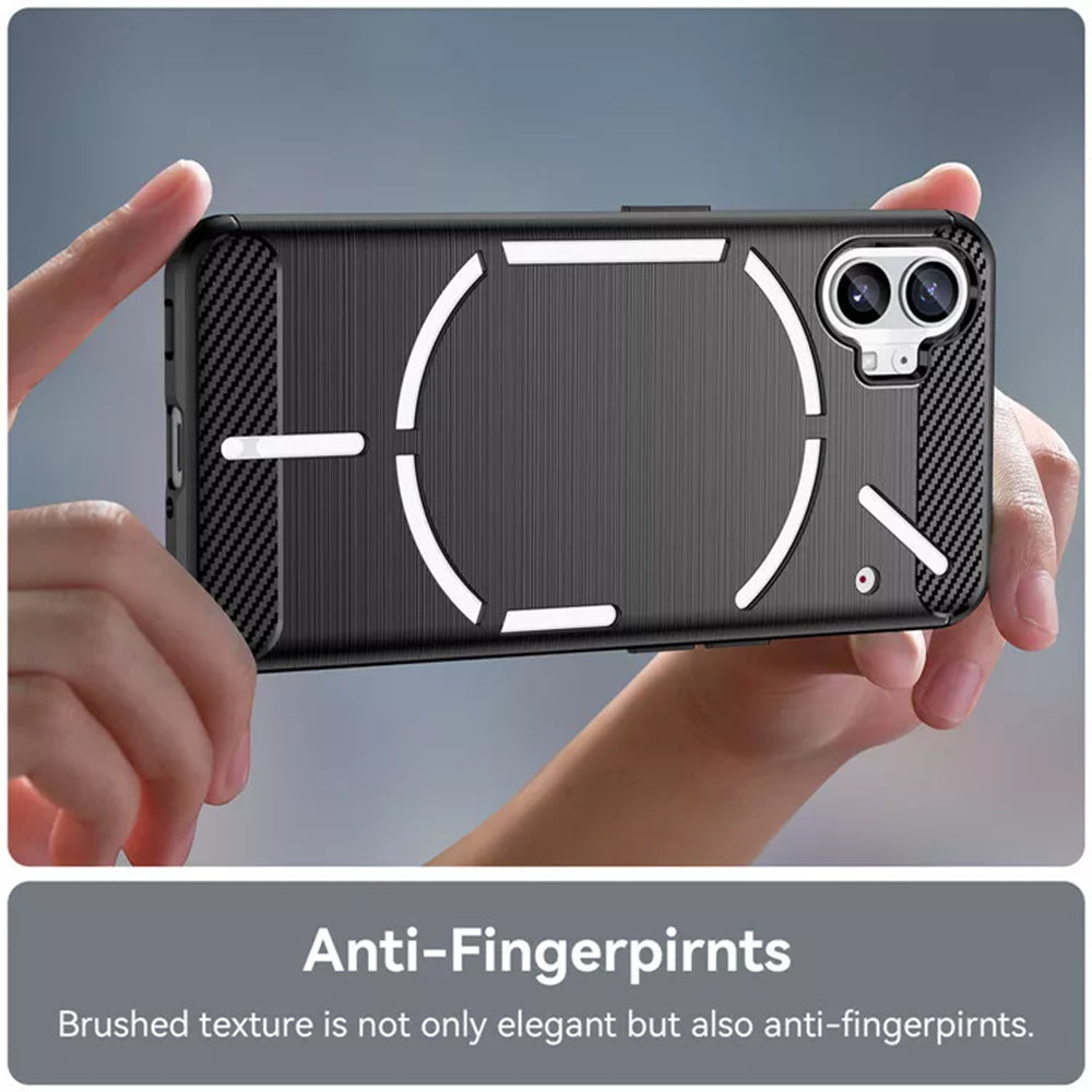 Husa pentru Nothing Phone (1), Techsuit, Carbon, Neagra