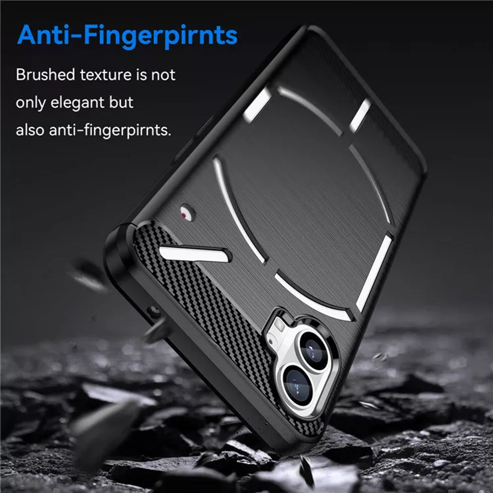 Husa pentru Nothing Phone (1), Techsuit, Carbon, Neagra