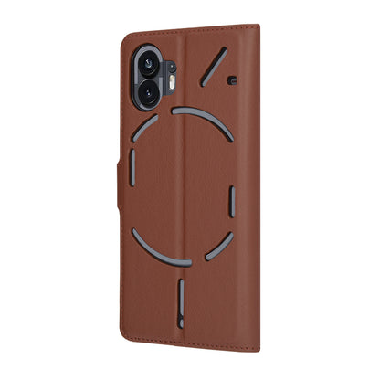 Husa pentru Nothing Phone (2), Techsuit, Leather Folio, Maro