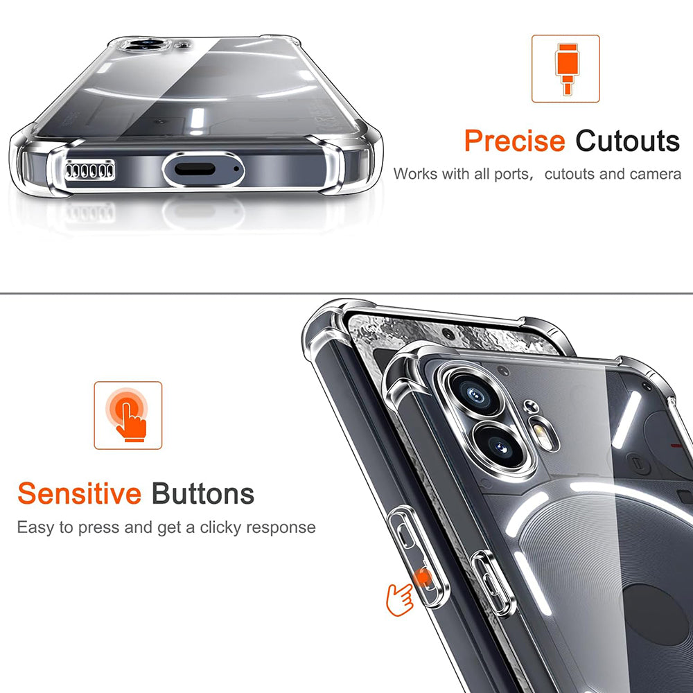 Husa pentru Nothing Phone (2), Techsuit, Shockproof Clear, Transparenta