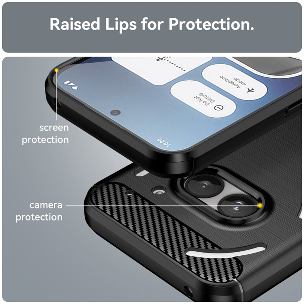 Husa pentru Nothing Phone (2a) Plus / Phone (2a), Techsuit, Carbon, Neagra