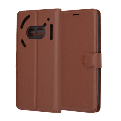 Husa pentru Nothing Phone (2a) Plus / Phone (2a), Techsuit, Leather Folio, Maro