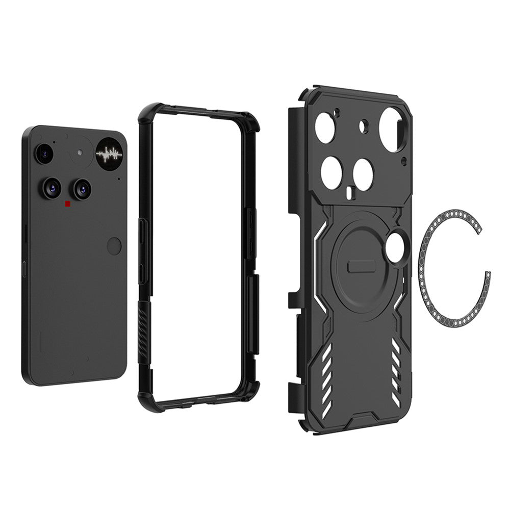Husa MagSafe pentru Nothing Phone (3), Techsuit, ArmorMag, Neagra