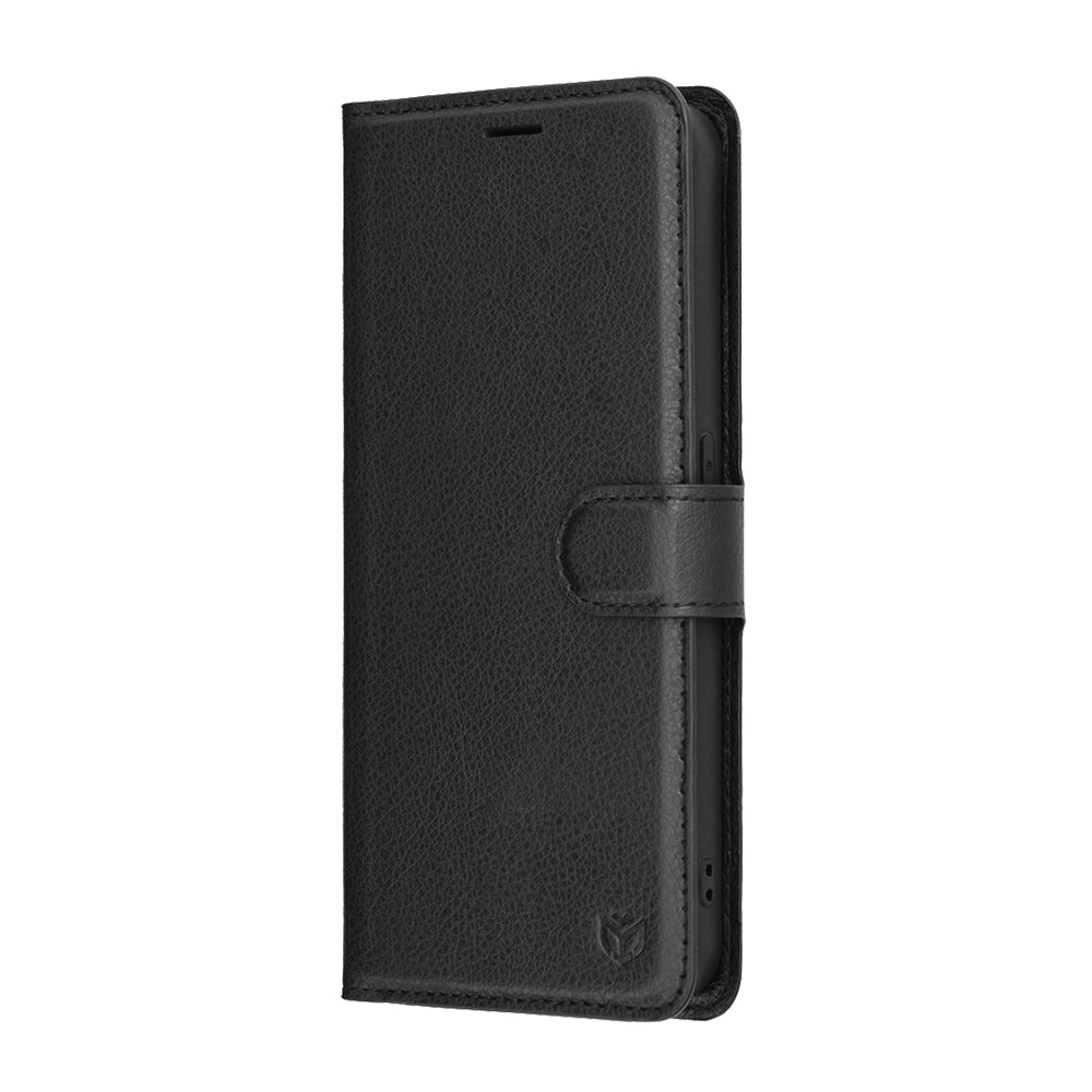 Husa pentru Nothing Phone (3a) Lite, Techsuit, Leather Folio, Neagra