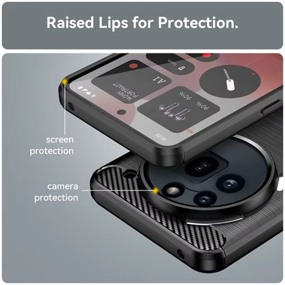 Husa pentru Nothing Phone (3a) Pro, Techsuit, Carbon, Albastra