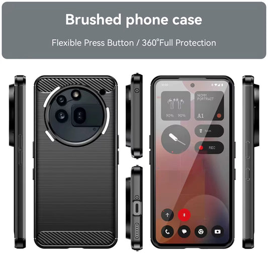 Husa pentru Nothing Phone (3a) Pro, Techsuit, Carbon, Neagra