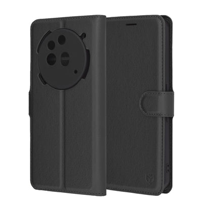 Husa pentru Nothing Phone (3a) Pro, Techsuit, Leather Folio, Neagra