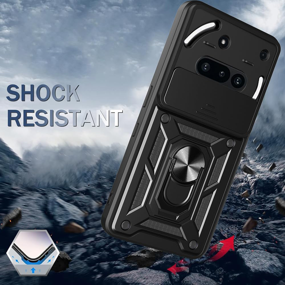 Husa pentru Nothing Phone (3a), Techsuit, CamShield, Neagra