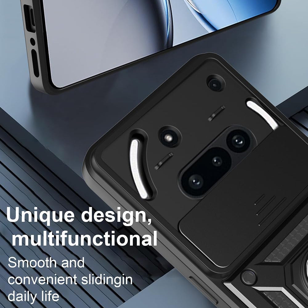 Husa pentru Nothing Phone (3a), Techsuit, CamShield, Neagra