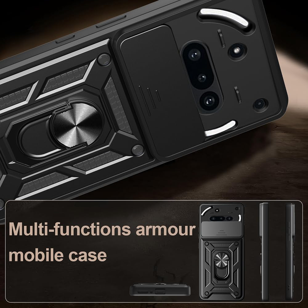 Husa pentru Nothing Phone (3a), Techsuit, CamShield, Neagra