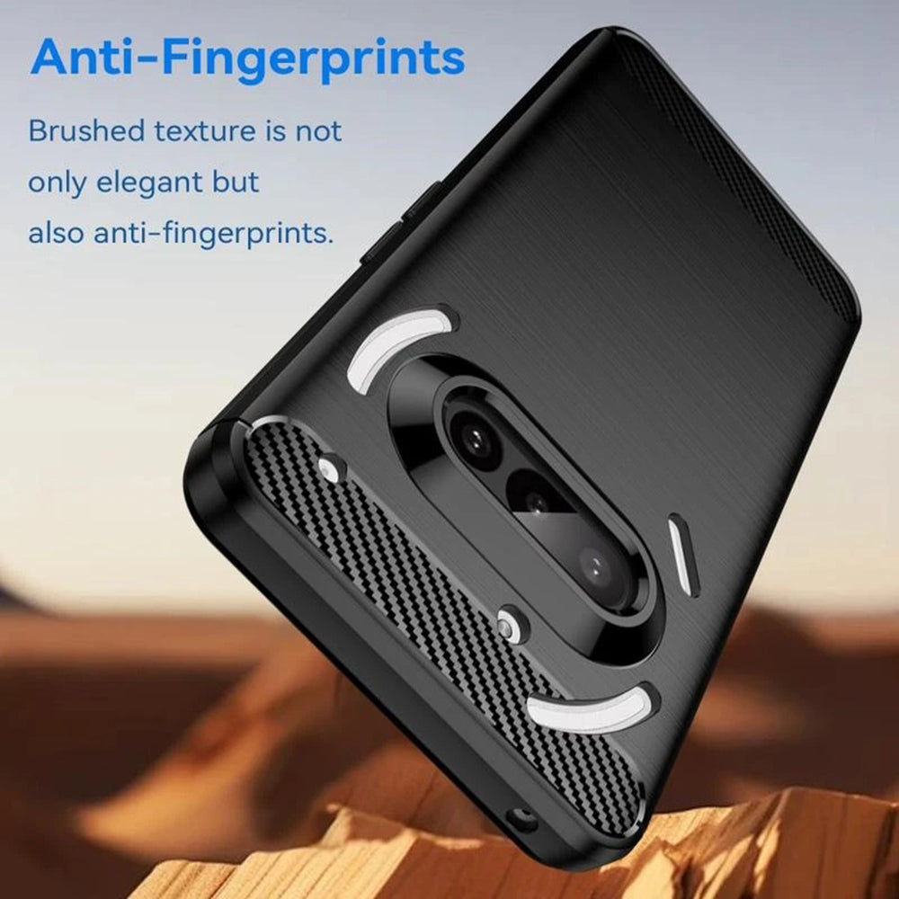 Husa pentru Nothing Phone (3a), Techsuit, Carbon, Neagra