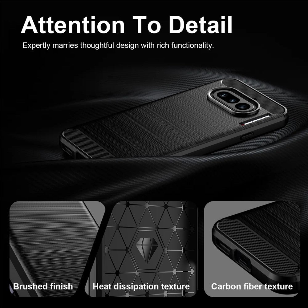 Husa pentru Nothing Phone (4a), Techsuit, Carbon, Neagra