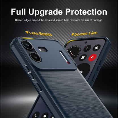 Husa pentru Nothing Phone (4b), Techsuit, Carbon, Albastra