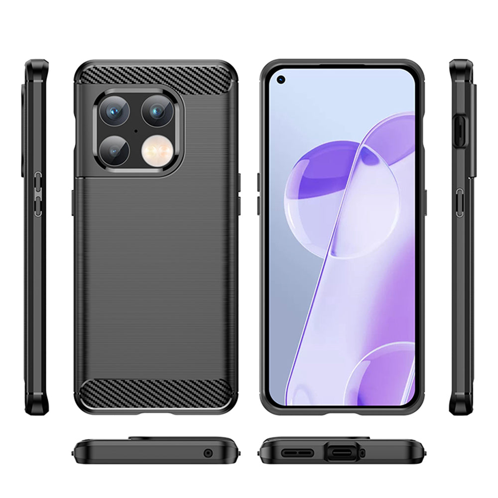 Husa pentru OnePlus 10 Pro, Techsuit, Carbon, Neagra