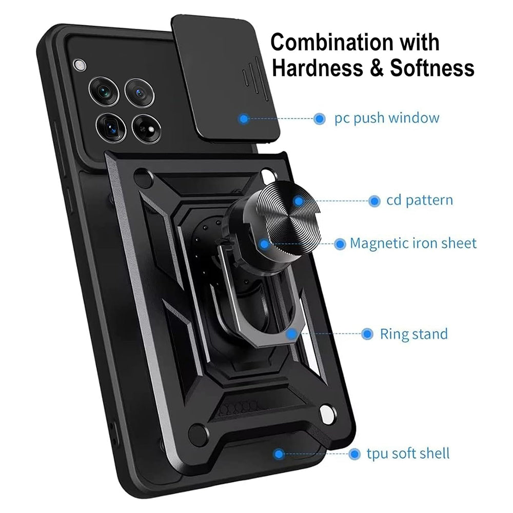 Husa pentru OnePlus 12, Techsuit, CamShield, Neagra