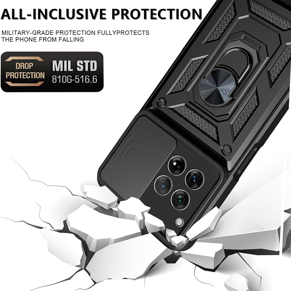 Husa pentru OnePlus 12, Techsuit, CamShield, Neagra