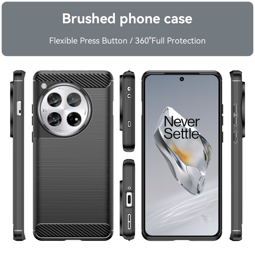 Husa pentru OnePlus 12, Techsuit, Carbon, Neagra